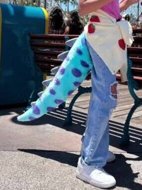 Disney Parks Monsters Inc Sulley Wearable Plush Costume Tail Kids Adults EUC